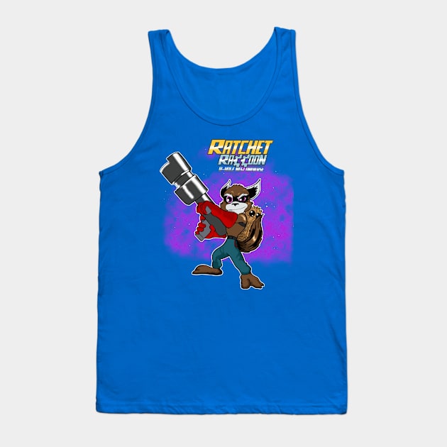 Ratchet Raccoon: A-Hole New Universe Tank Top by Amicusrex